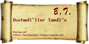 Buchmüller Tamás névjegykártya